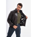 The Ardent Dark Brown Lambskin Men Leather Jacket