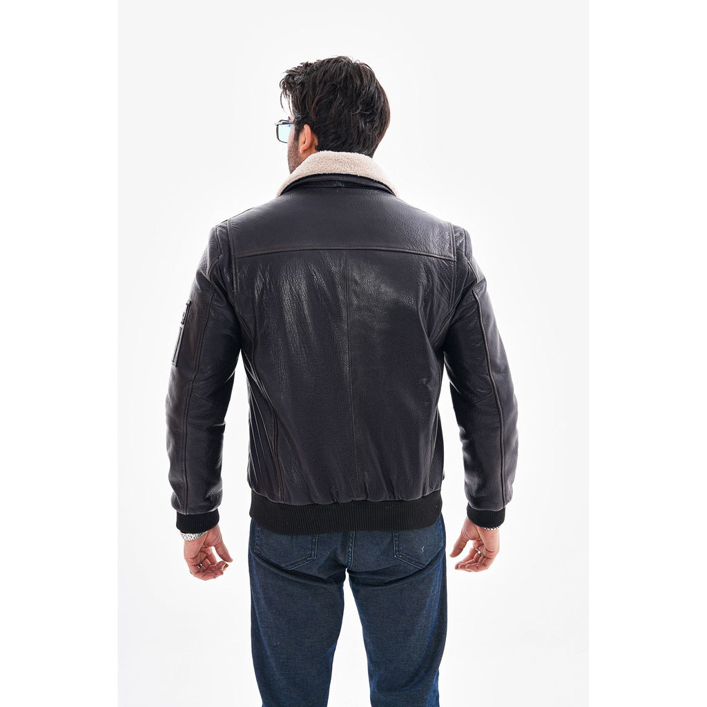 The Northway Navy Blue Lambskin Men Leather Jacket