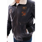 The Northway Navy Blue Lambskin Men Leather Jacket