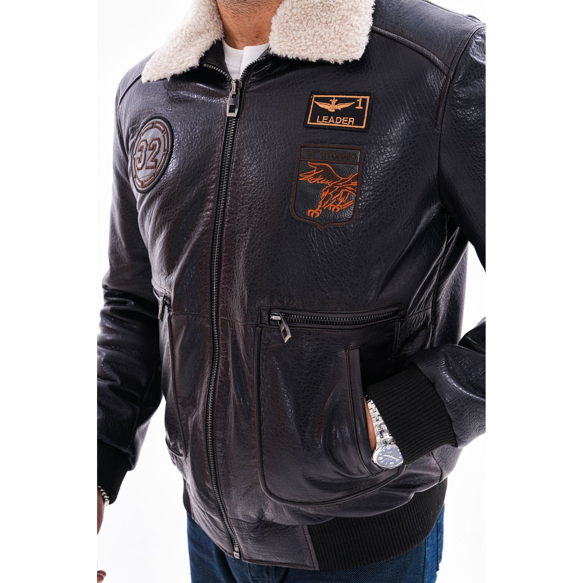 The Northway Navy Blue Lambskin Men Leather Jacket