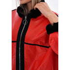 Vinci The Rebel Reversible Shearling Red Leather Women Jacket