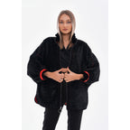 Vinci The Rebel Reversible Shearling Red Leather Women Jacket