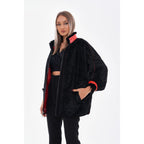 Vinci The Rebel Reversible Shearling Red Leather Women Jacket