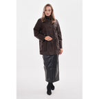 The Liora Brown Leather Women Jacket