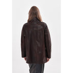 The Liora Brown Leather Women Jacket