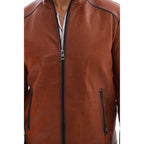 The Varden Tan Leather Men Jacket