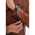 The Volt Textured Tan Leather Men Jacket