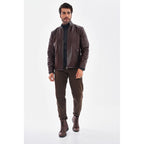 The Varden Chocolate Brown Leather Men Jacket