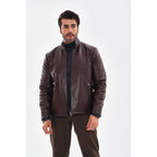 The Varden Chocolate Brown Leather Men Jacket