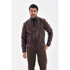The Varden Chocolate Brown Leather Men Jacket