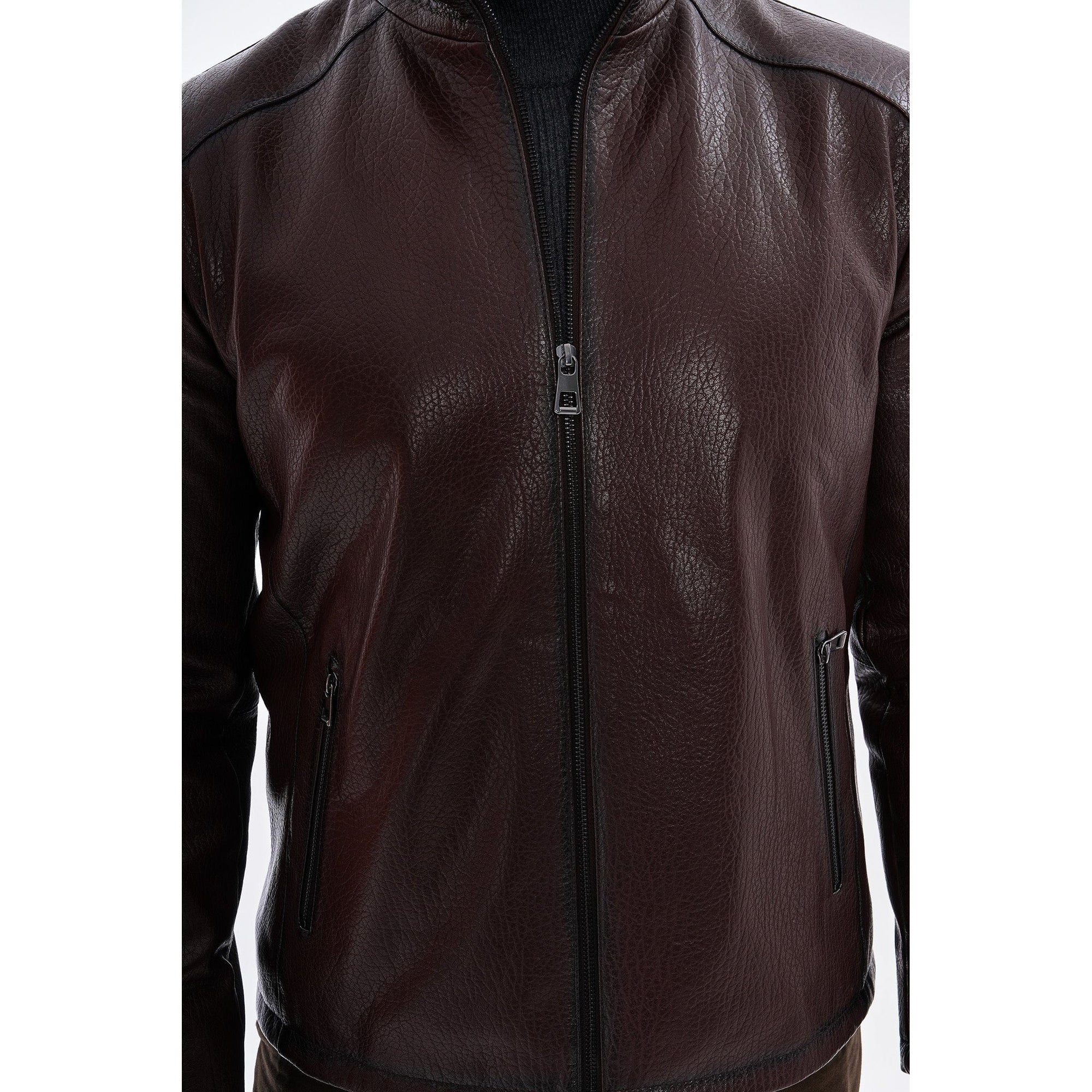 The Varden Chocolate Brown Leather Men Jacket