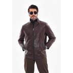 Vinci The Nero Coffee Brown Leather Men Jacket
