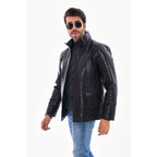 Vinci The Nero Black Leather Men Jacket