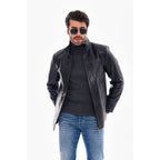 Vinci The Nero Black Leather Men Jacket