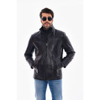Vinci The Nero Black Leather Men Jacket