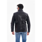 Vinci The Nero Black Leather Men Jacket
