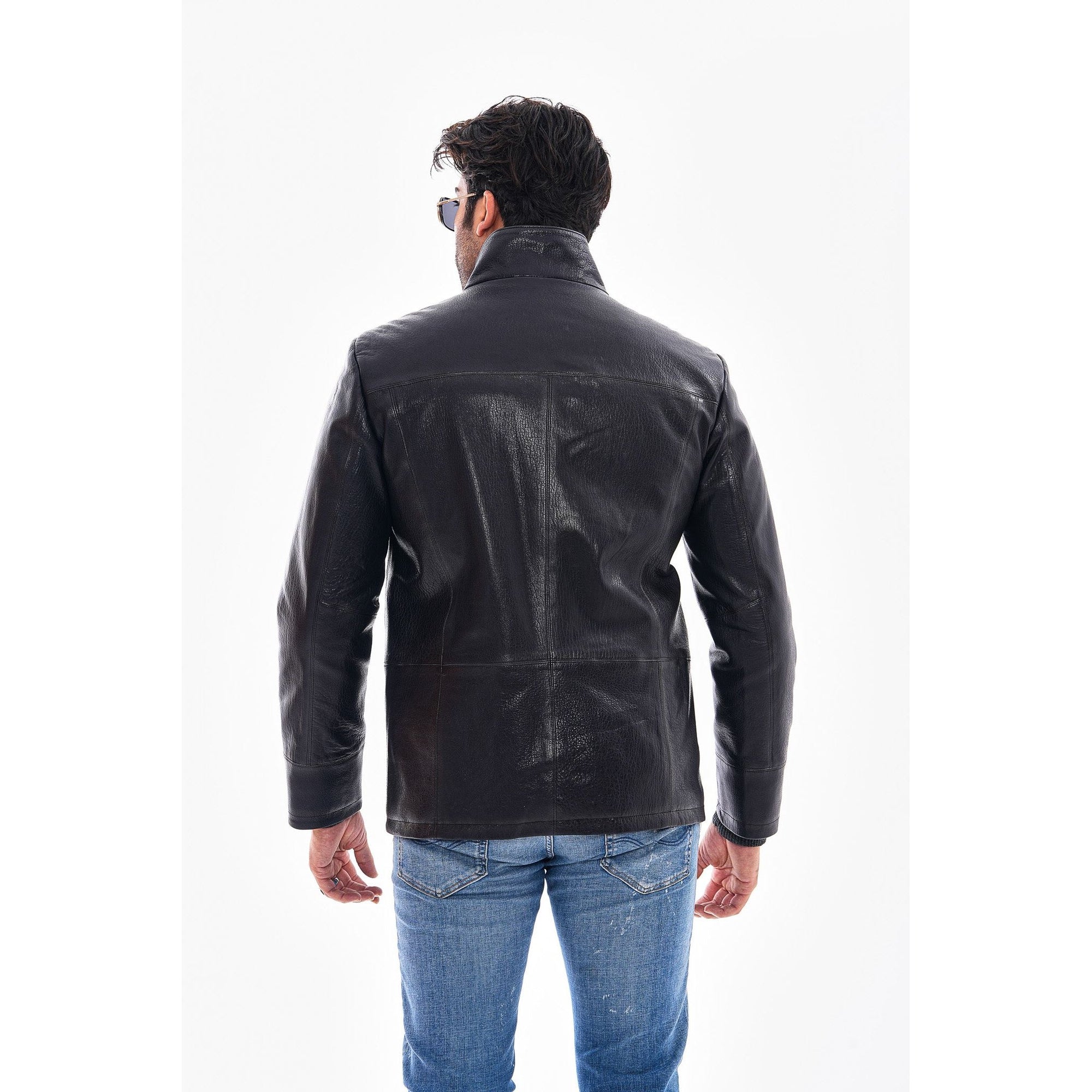 Vinci The Nero Black Leather Men Jacket