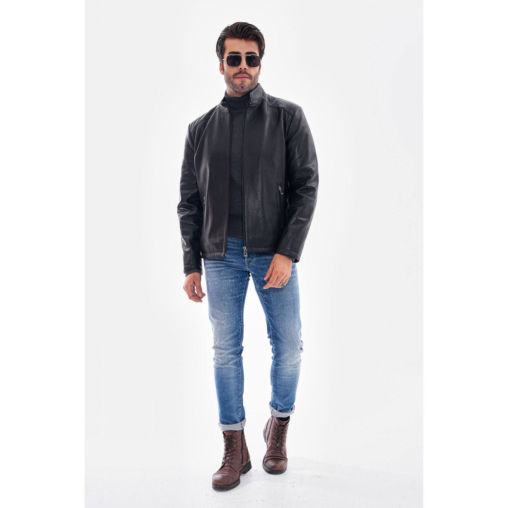 The Varden Black Leather Men Jacket