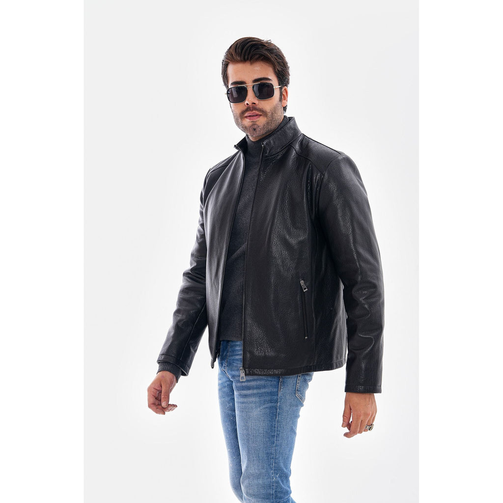 The Varden Black Leather Men Jacket