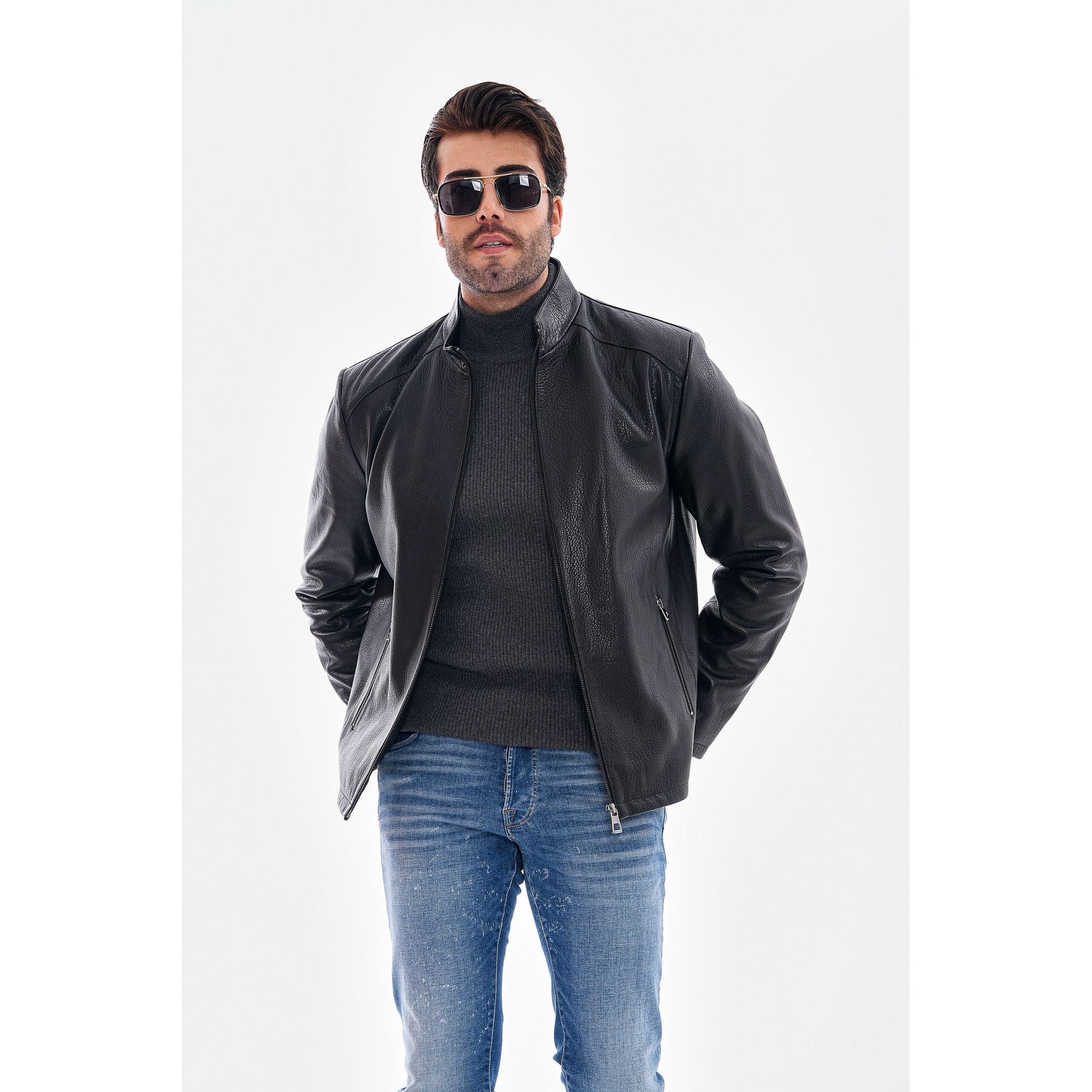The Varden Black Leather Men Jacket