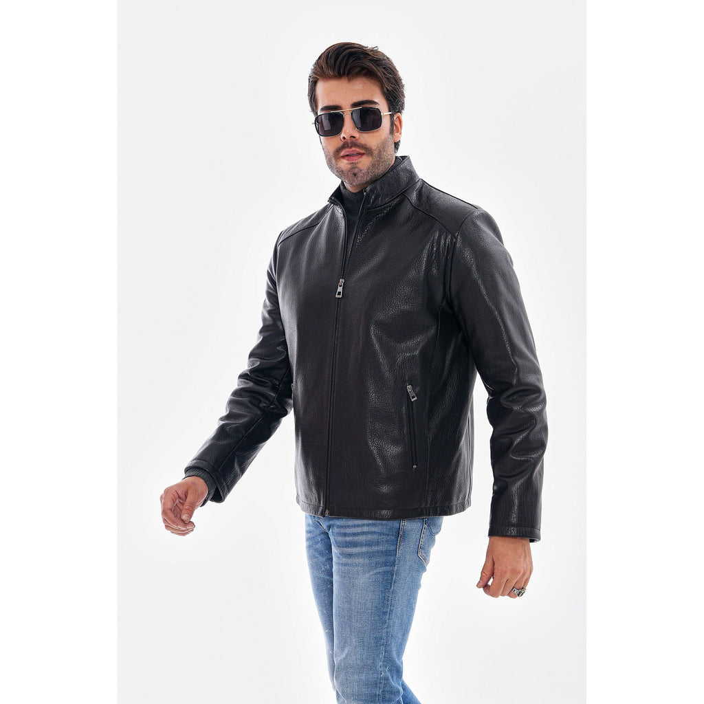 The Varden Black Leather Men Jacket
