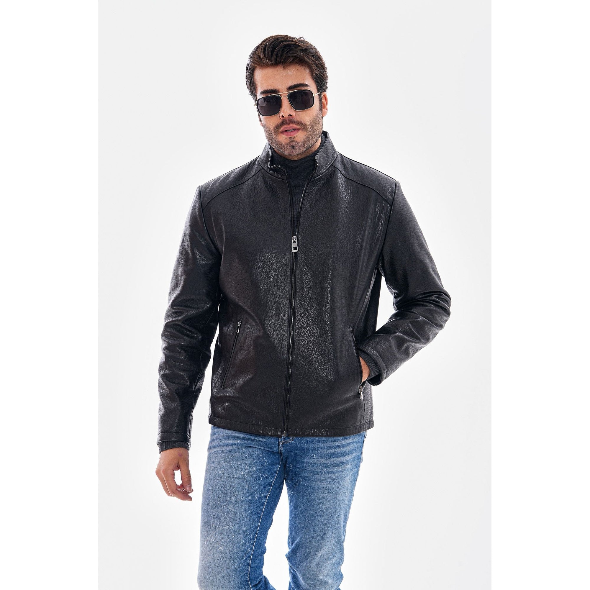 The Varden Black Leather Men Jacket