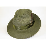 Men's Summer Spring Braid Straw style Hat by BRUNO CAPELO JULIAN JU908 Olive