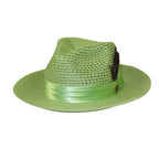 Men's Summer Spring Braid Straw Hat BRUNO CAPELO JULIAN JU926 Apple Green
