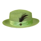 Men's Summer Spring Braid Straw Hat BRUNO CAPELO JULIAN JU926 Apple Green