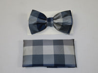 Men's Fancy Bow Tie/Hankie Set By J.Valintin Soft Microfiber Silky JVBT-19
