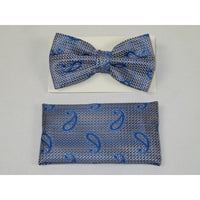 Men's Fancy Bow Tie/Hankie Set By J.Valintin Soft Microfiber Silky JVBT-22