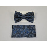 Men's Fancy Bow Tie/Hankie Set By J.Valintin Soft Microfiber Silky JVBT-23