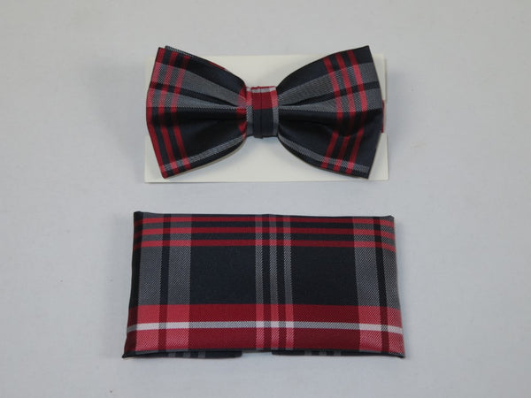 Men's Fancy Bow Tie/Hankie Set By J.Valintin Soft Microfiber Silky JVBT-26
