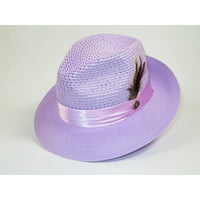 Men's Summer Spring Braid Straw style Hat by BRUNO CAPELO JULIAN JU906 Lavender