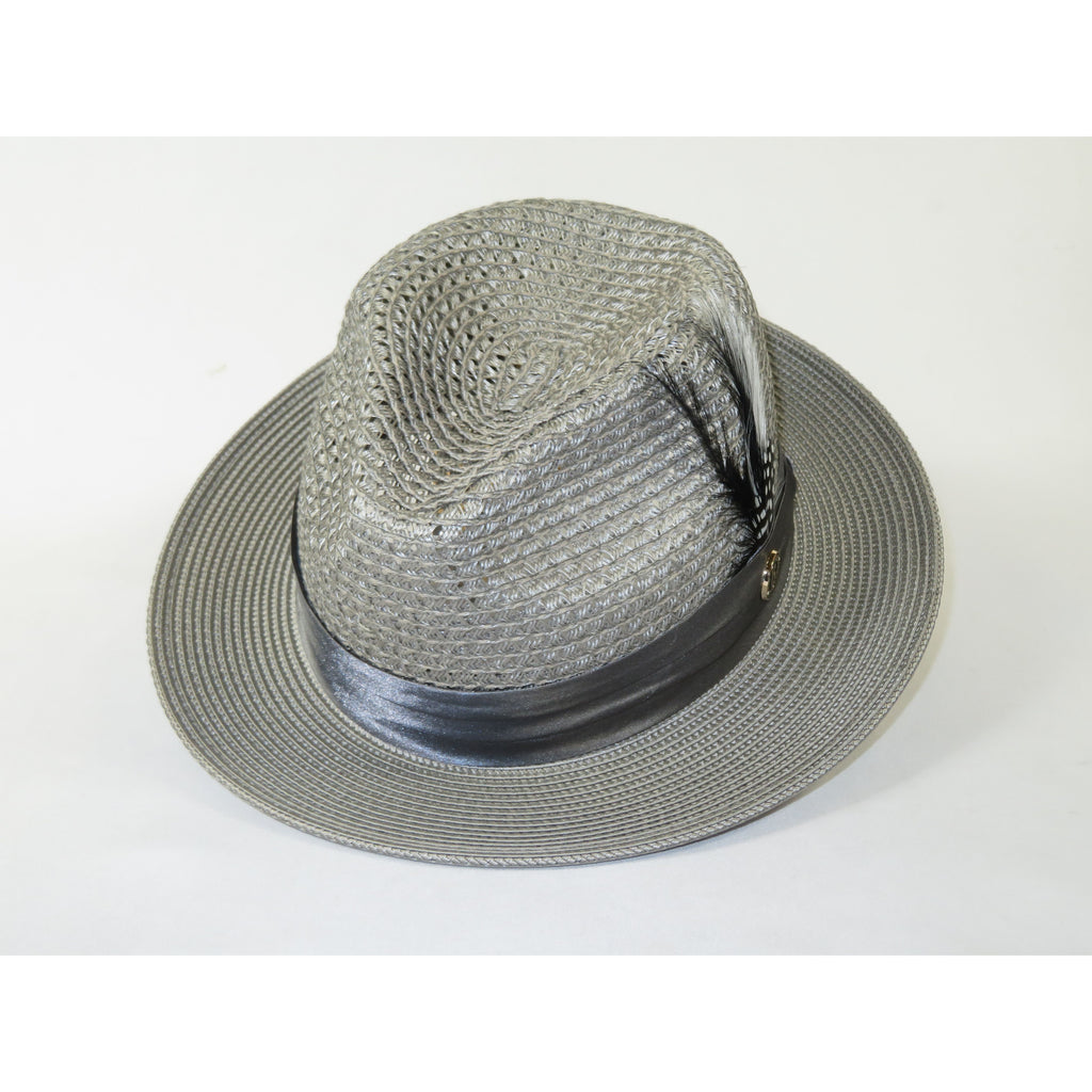 Men's Summer Spring Braid Straw Hat BRUNO CAPELO JULIAN JU927 Gray