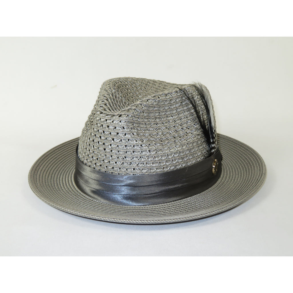 Men's Summer Spring Braid Straw Hat BRUNO CAPELO JULIAN JU927 Gray