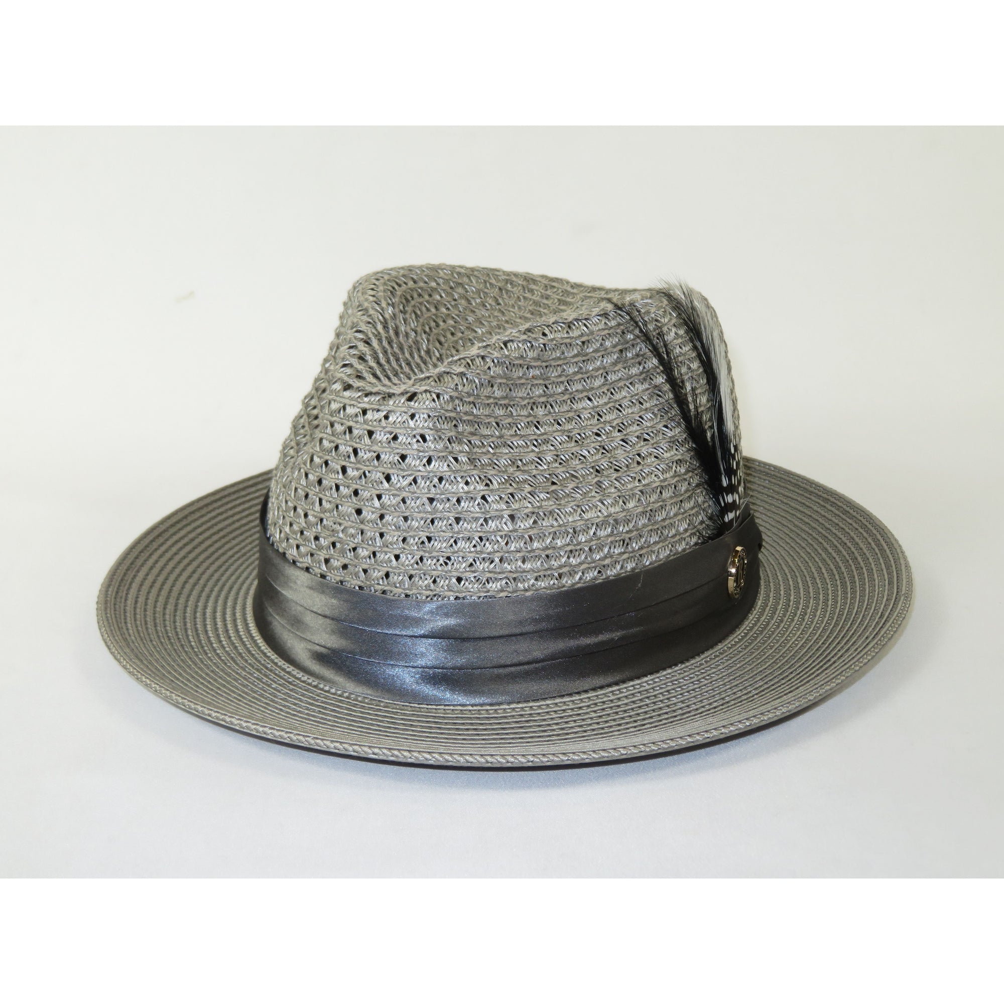 Men's Summer Spring Braid Straw Hat BRUNO CAPELO JULIAN JU927 Gray