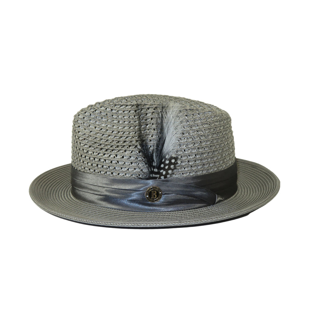 Men's Summer Spring Braid Straw Hat BRUNO CAPELO JULIAN JU927 Gray