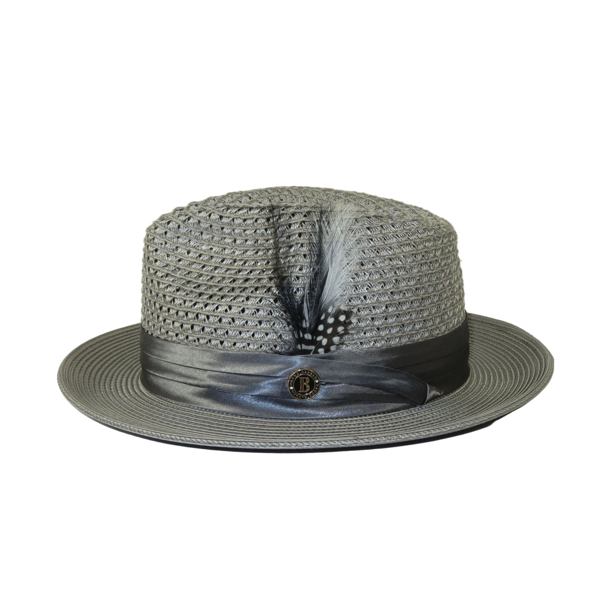 Men's Summer Spring Braid Straw Hat BRUNO CAPELO JULIAN JU927 Gray