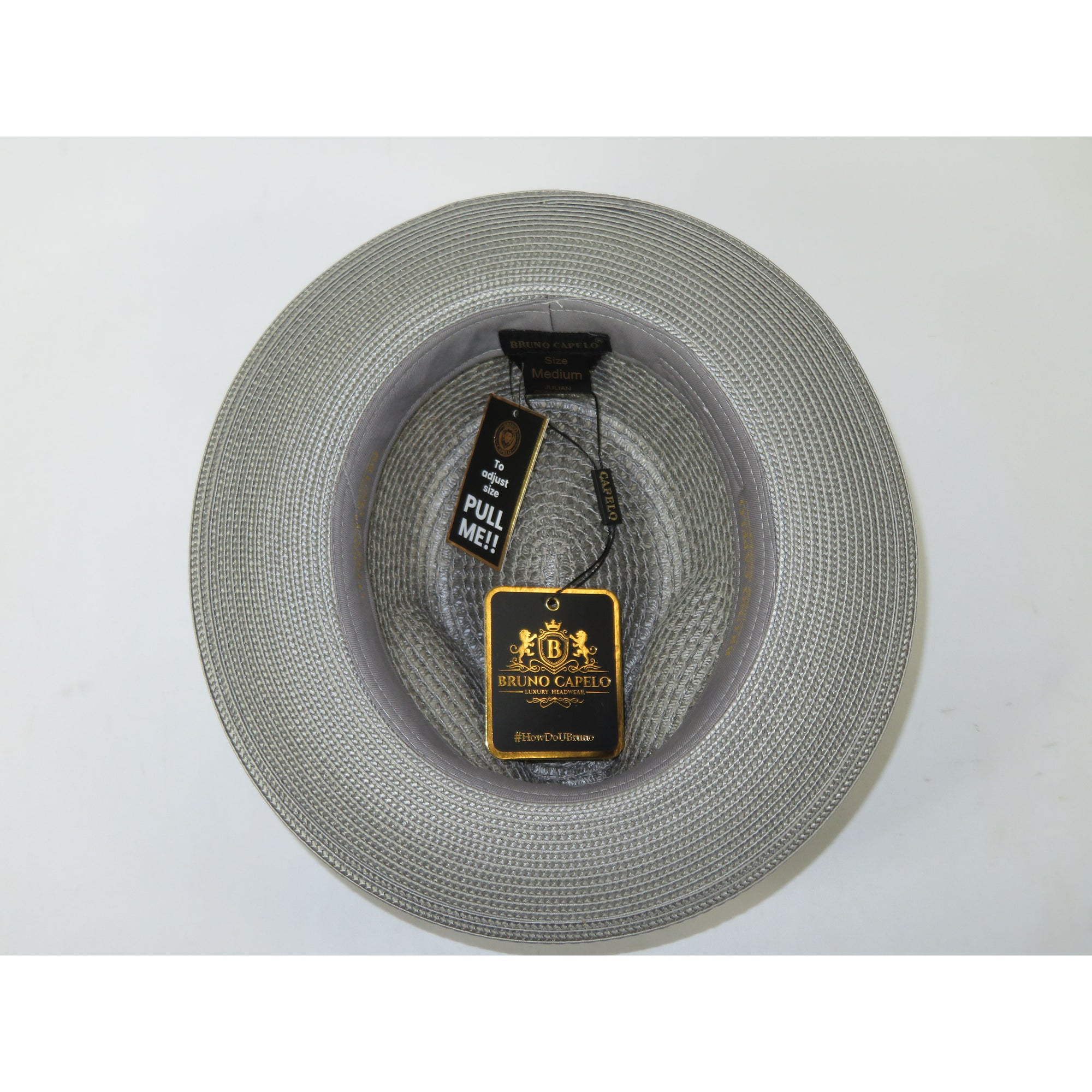 Men's Summer Spring Braid Straw Hat BRUNO CAPELO JULIAN JU927 Gray