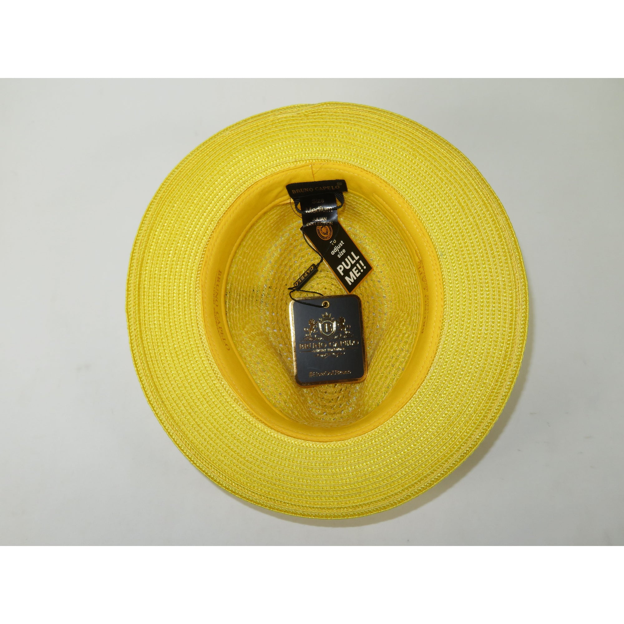Men's Summer Spring Braid Straw Hat BRUNO CAPELO JULIAN JU928 Yellow