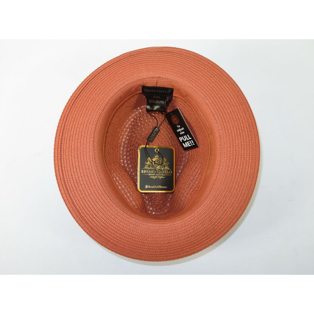 Men's Braided Straw Hat BRUNO CAPELO JULIAN JU930 Burnt Orange