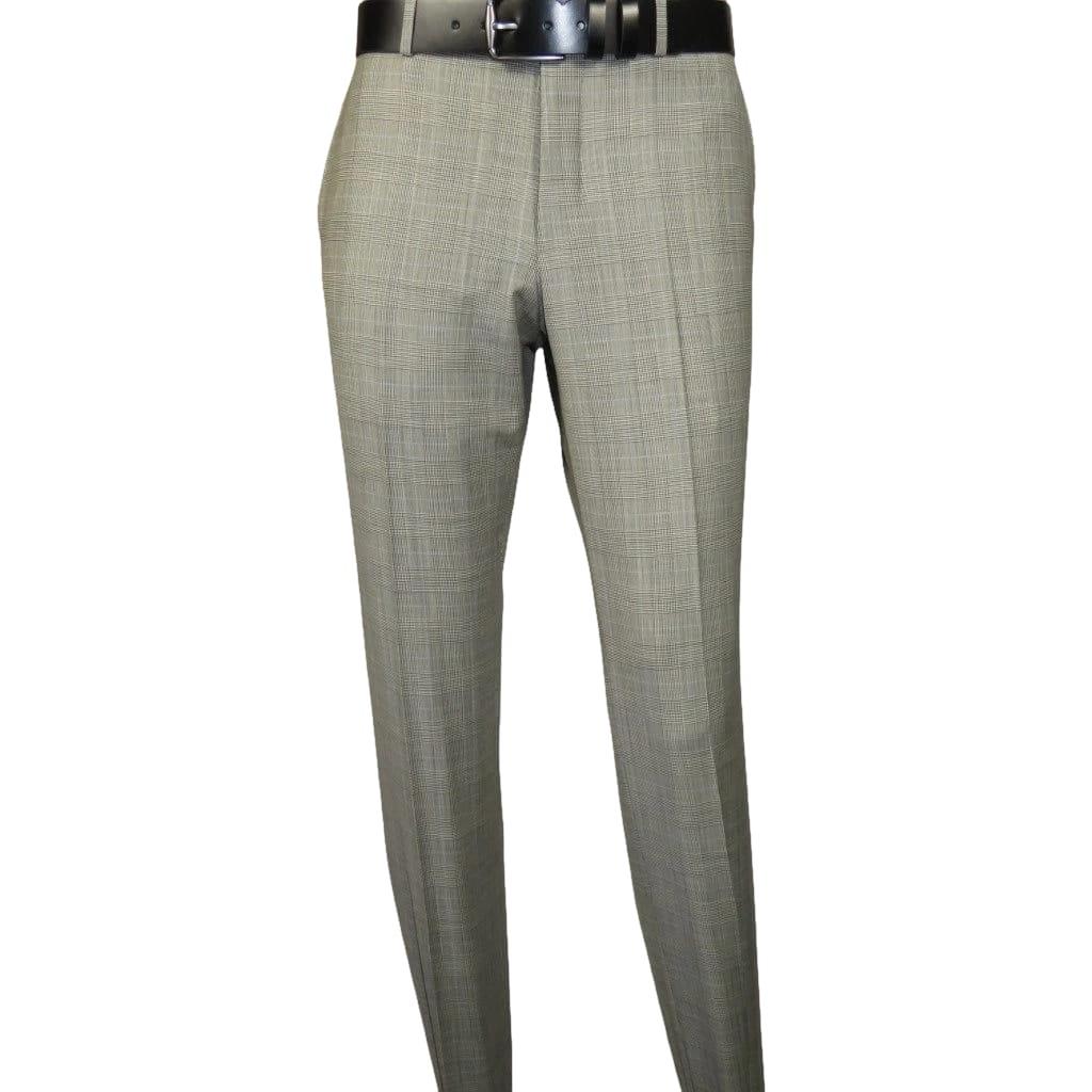 Men Suit BERLUSCONI Turkey Italian Wool 180's Glenn Plaid K167-06 Black White