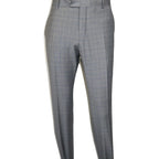 Men Suit BERLUSCONI Turkey Italian Wool 180's Glenn Plaid K230-12 Gray Blue