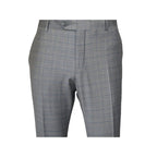 Men Suit BERLUSCONI Turkey Italian Wool 180's Glenn Plaid K230-12 Gray Blue