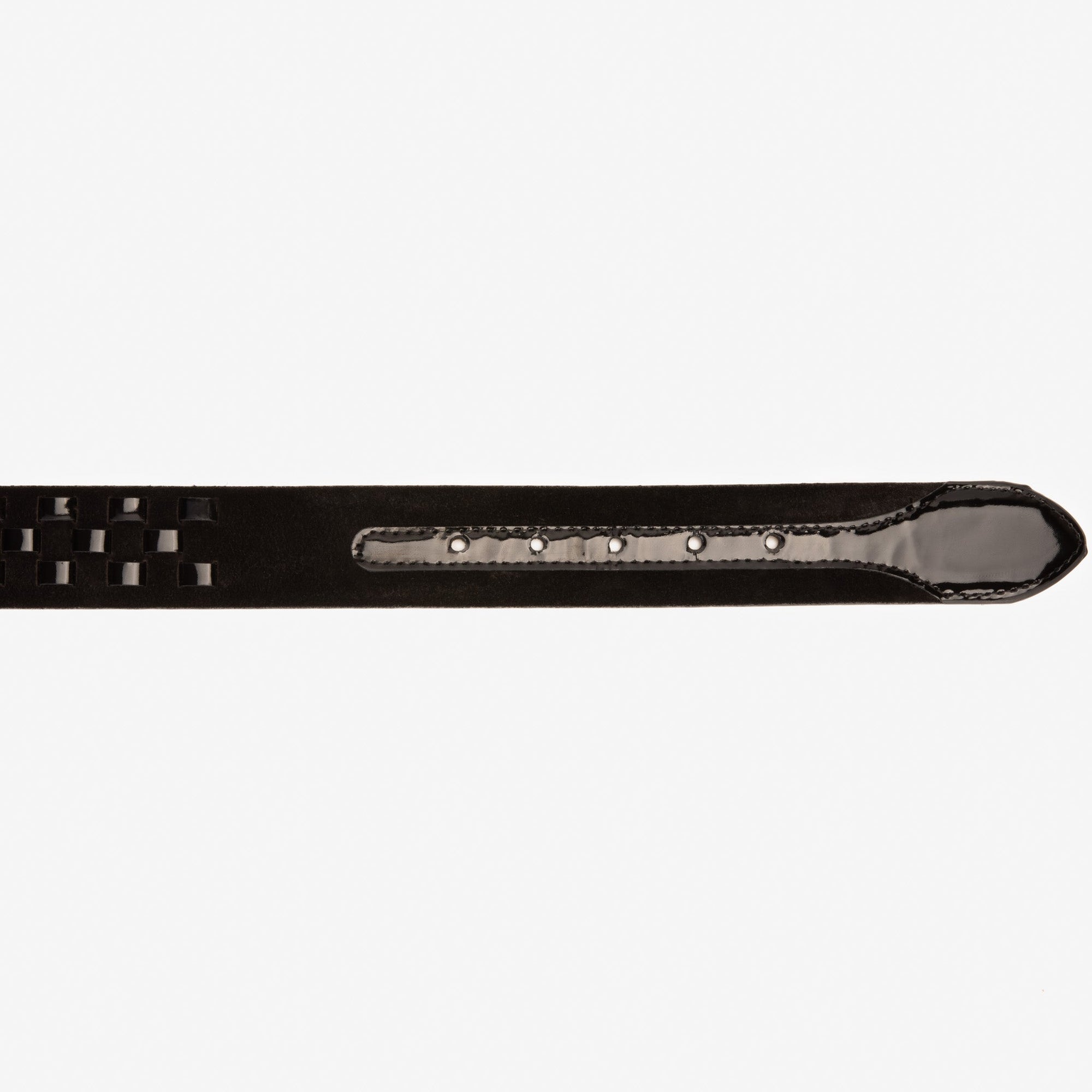 The Eugene Black & Gold Woven Leather Belt
