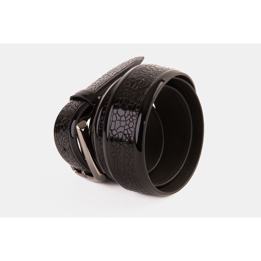 The Modica Black Patent Leather Belt
