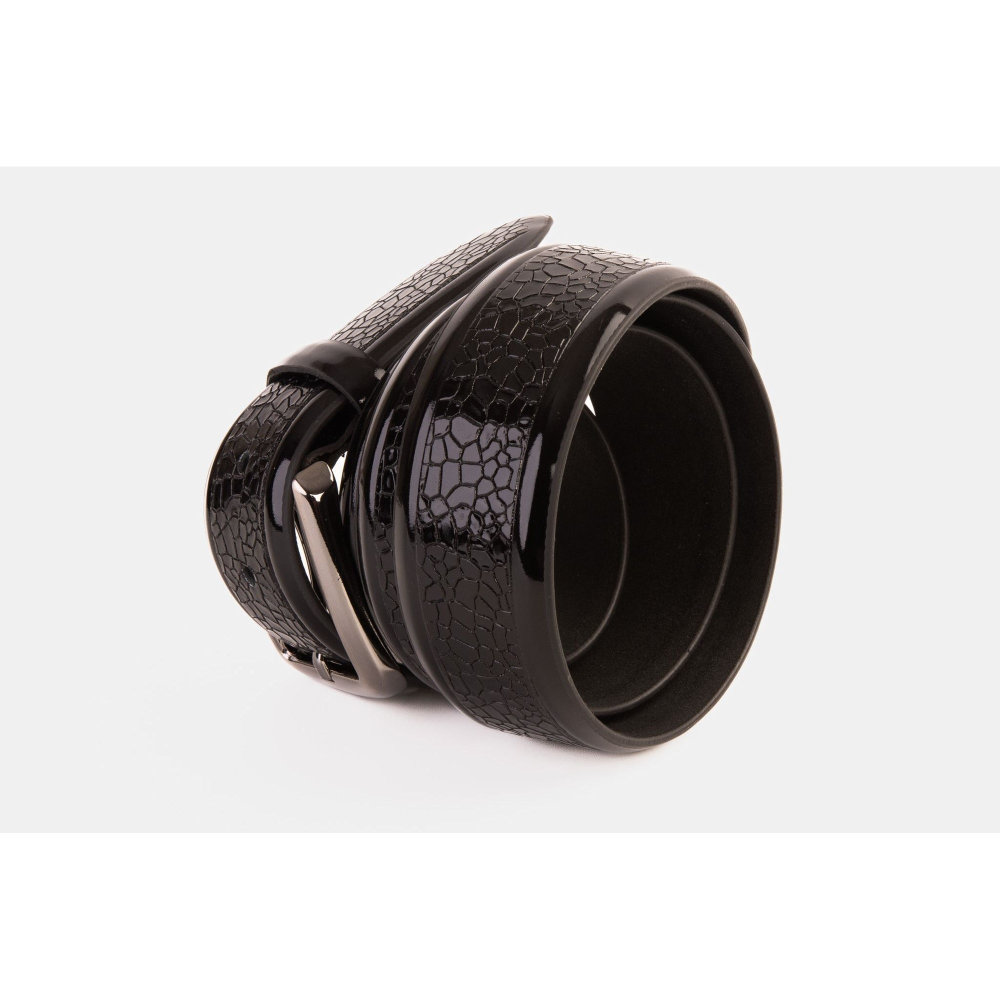 The Modica Black Patent Leather Belt
