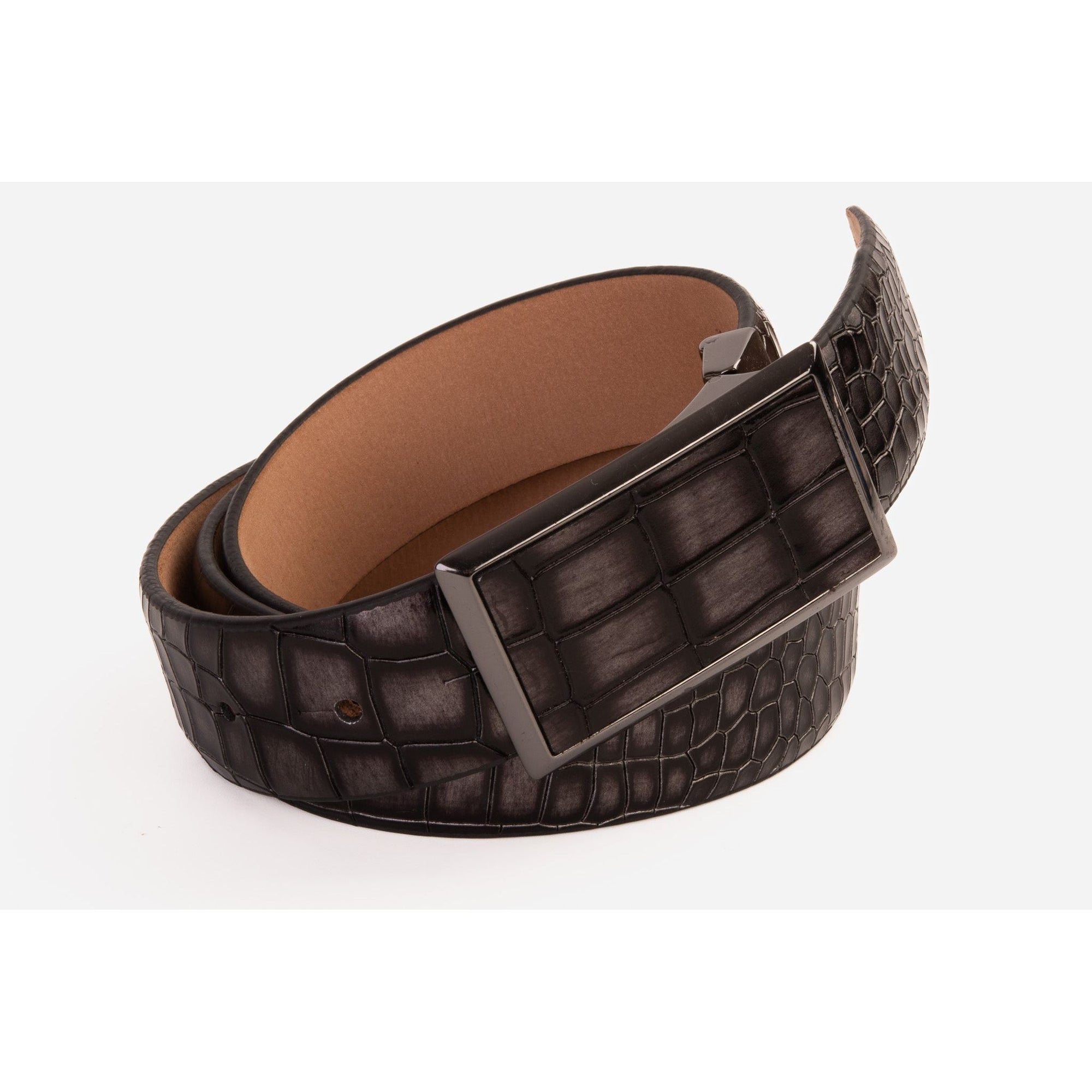 The Mississippi Gray Leather Belt