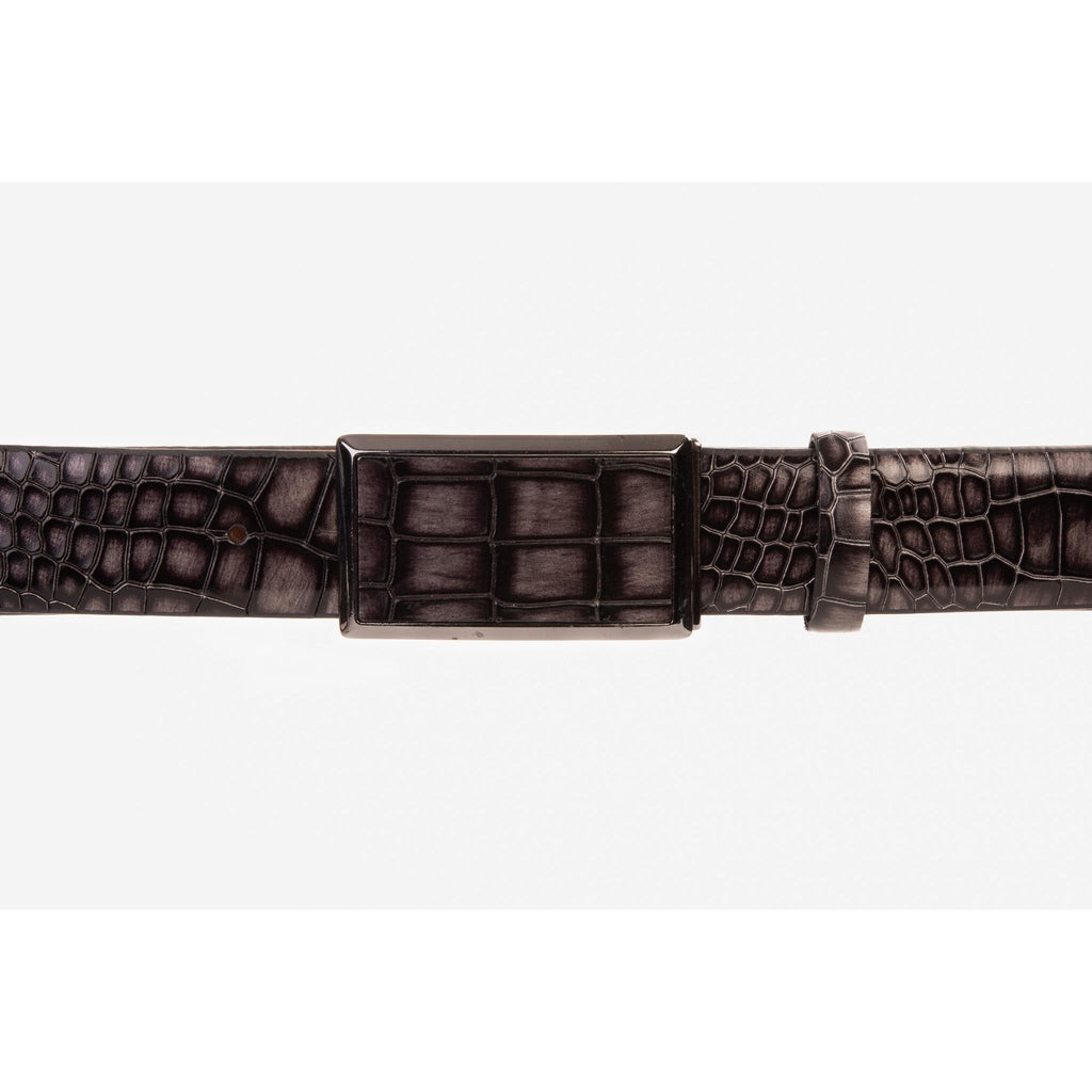 The Mississippi Gray Leather Belt